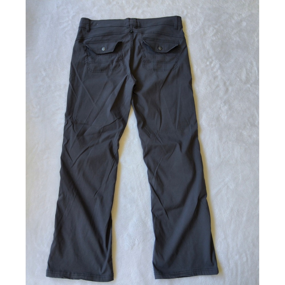 Prana Halle Pants Women 14 Gray Roll Up Straight Leg Hiking Outdoor Stretch Zion - Picture 10 of 11
